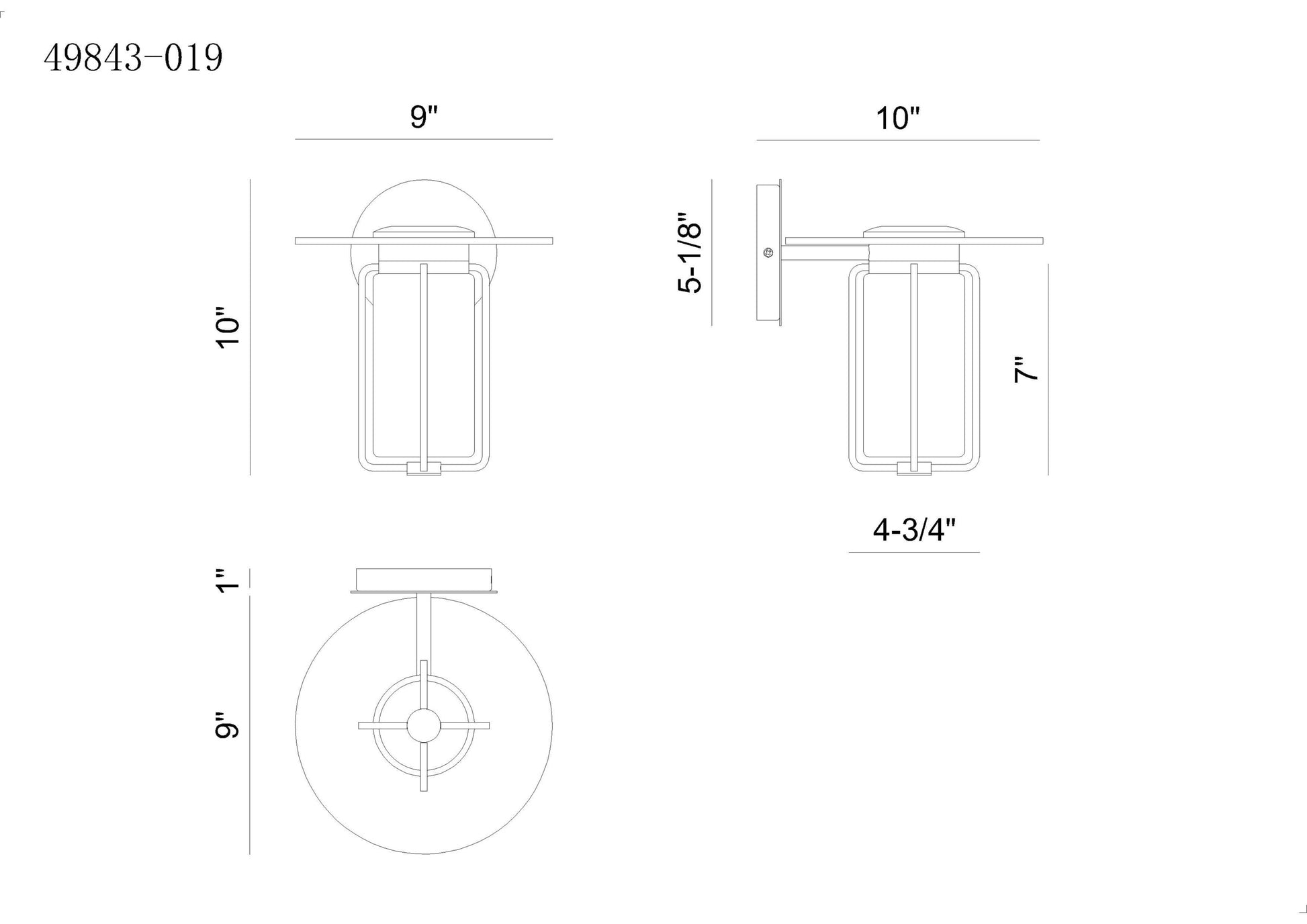 Florin 10" Integrated LED Outdoor Wall Sconce