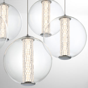 Atomo 5-Light 26" Integrated LED Multi Drop Chandelier