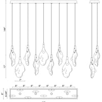 Jateo 13-Light 51" Integrated LED Linear Chandelier