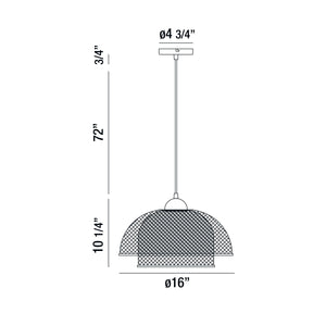 Kenmore 16" Integrated LED Pendant