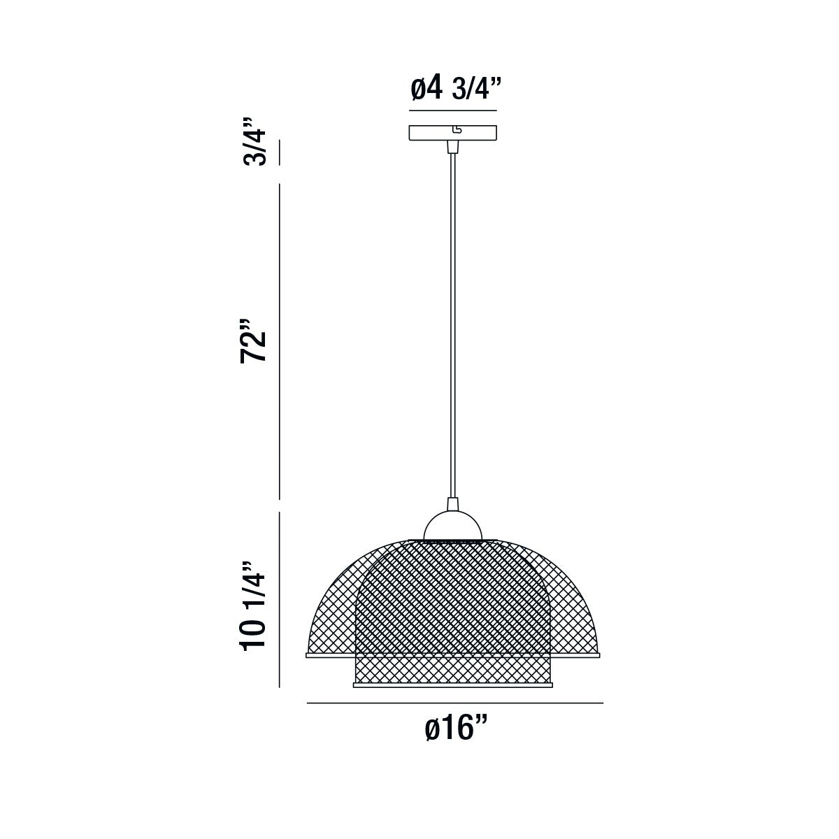 Kenmore 16" Integrated LED Pendant