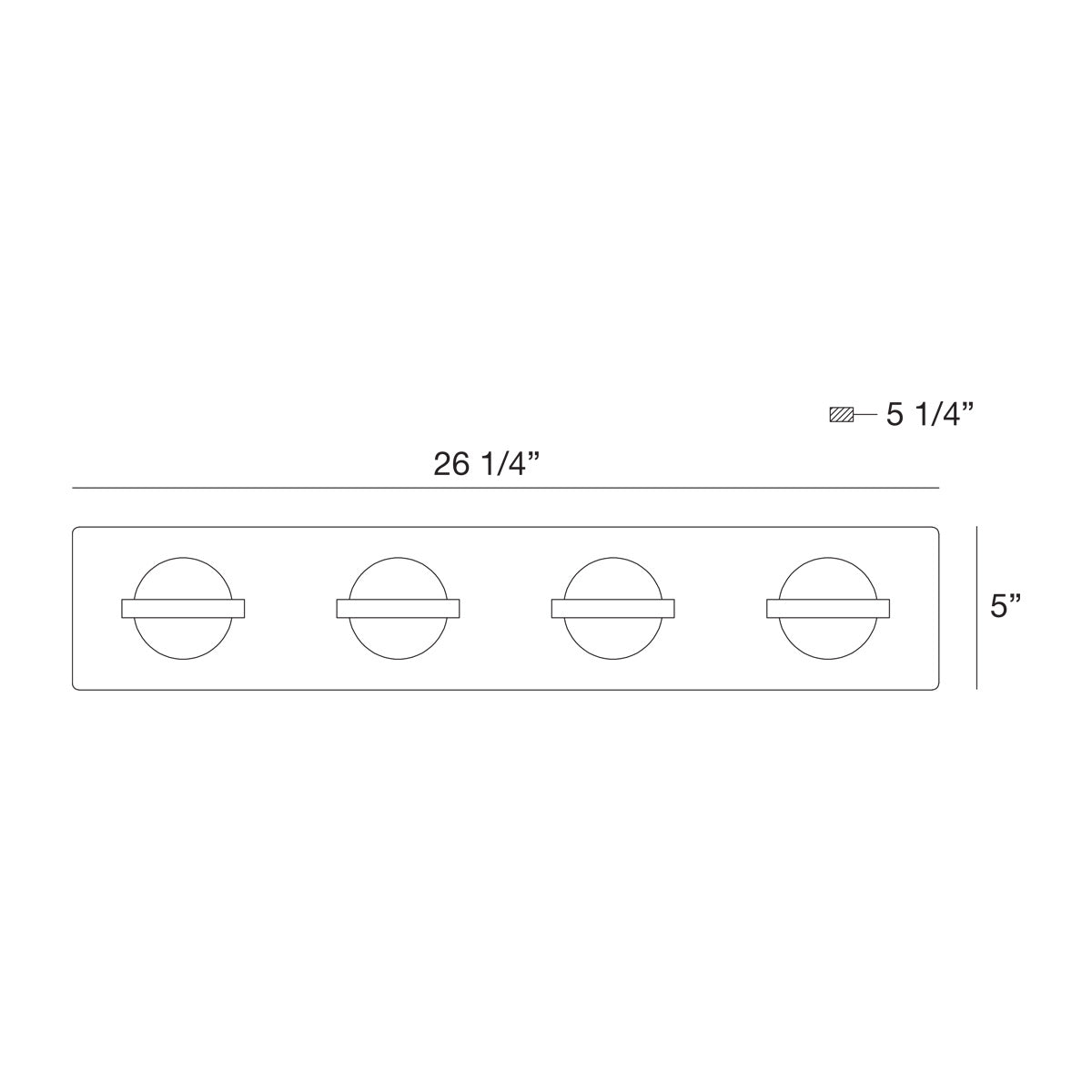 Ryder 4-Light 26" Integrated LED Vanity