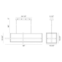 Bordo 3-Light 56" Integrated LED Grand Chandelier