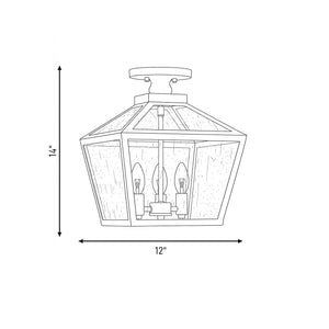 Woodstock 3-Light Outdoor Ceiling Light