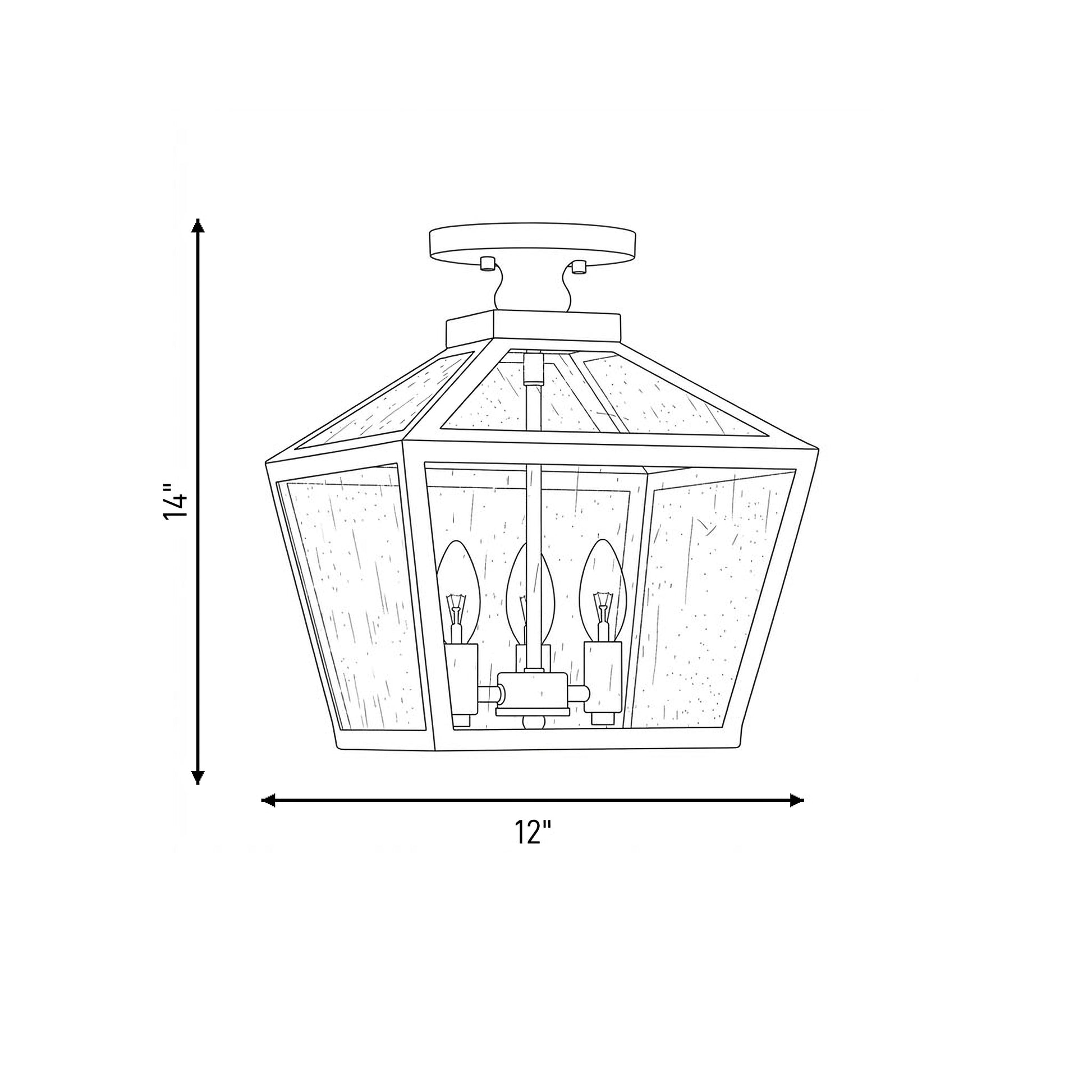 Woodstock 3-Light Outdoor Ceiling Light