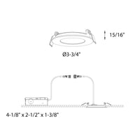 Excel 3 Inch Round CCT LED Recessed Panel Light