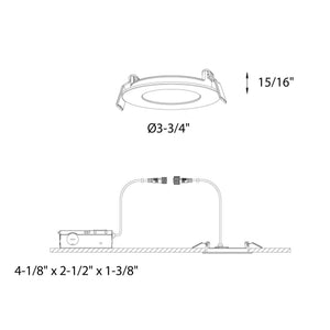 Excel 3 Inch Round CCT LED Recessed Panel Light