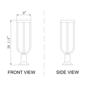 Leland 1 Light Outdoor Pier Mounted Fixture