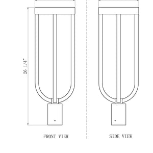 Leland 1 Light Outdoor Post Mount Fixture