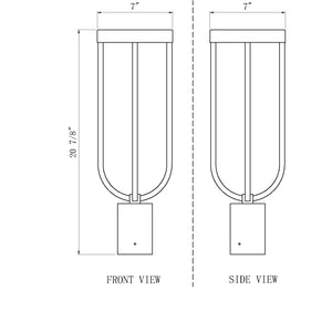Leland 1 Light Outdoor Post Mount Fixture