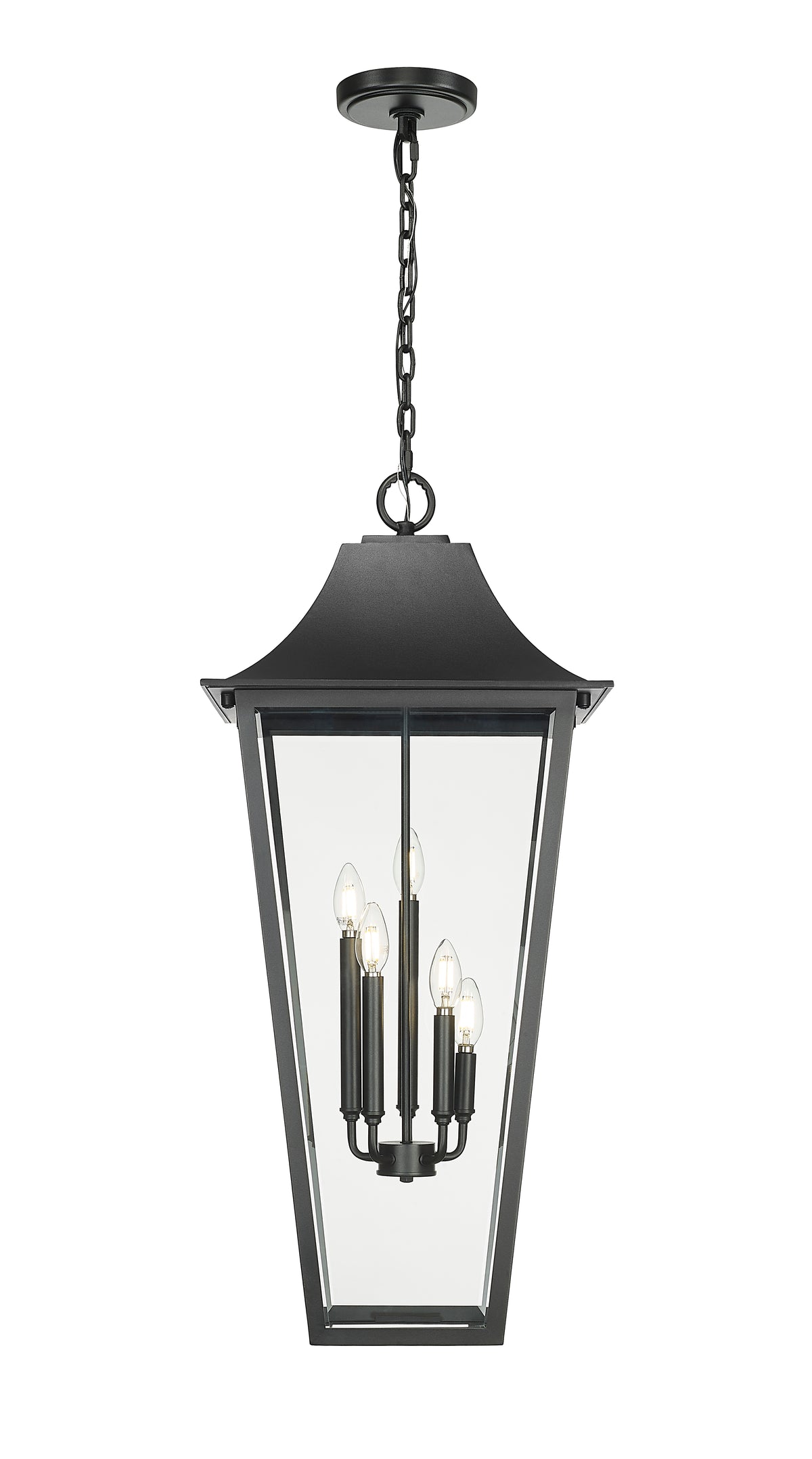 Gannon 5 Light Outdoor Chain Mount Ceiling Fixture