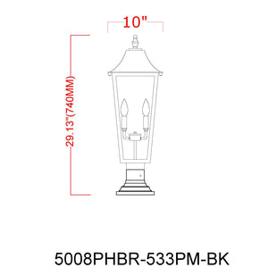 Gannon 3 Light Outdoor Pier Mounted Fixture