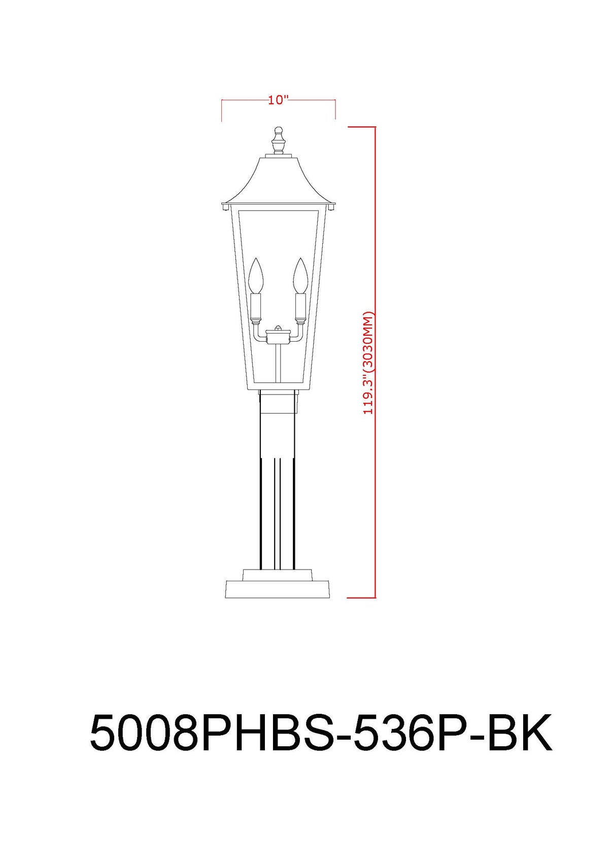 Gannon 3 Light Outdoor Post Mounted Fixture