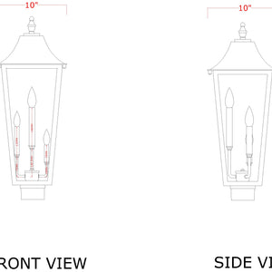 Gannon 3 Light Outdoor Post Mount Fixture