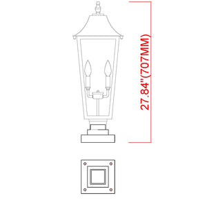 Gannon 3 Light Outdoor Pier Mounted Fixture