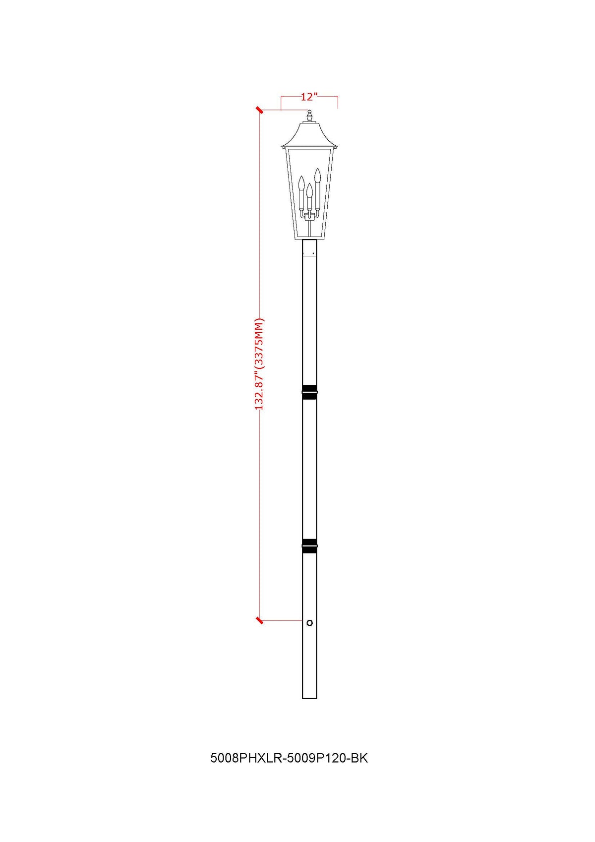 Gannon 3 Light Outdoor Post Mount Fixture