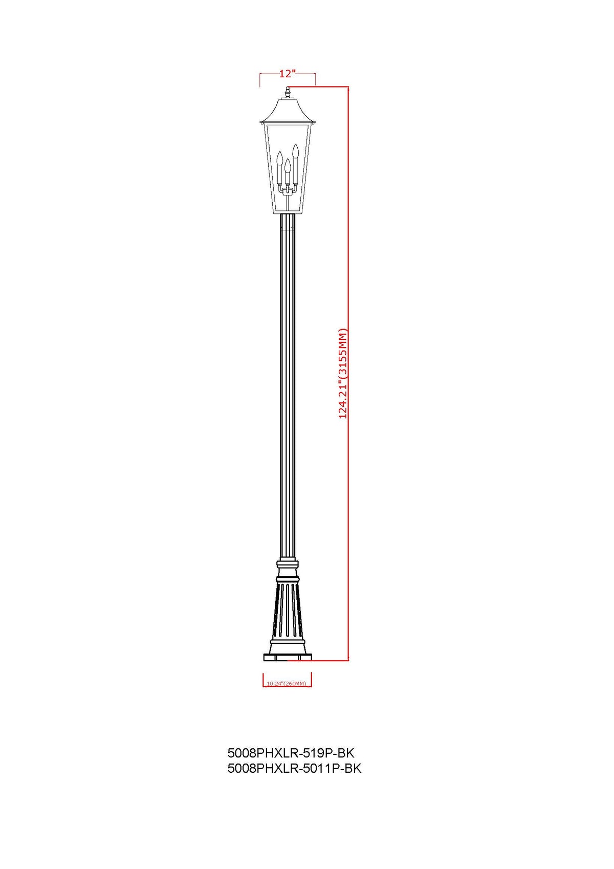 Gannon 3 Light Outdoor Post Mounted Fixture