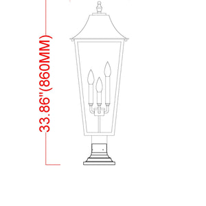 Gannon 3 Light Outdoor Pier Mounted Fixture