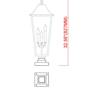 Gannon 3 Light Outdoor Pier Mounted Fixture