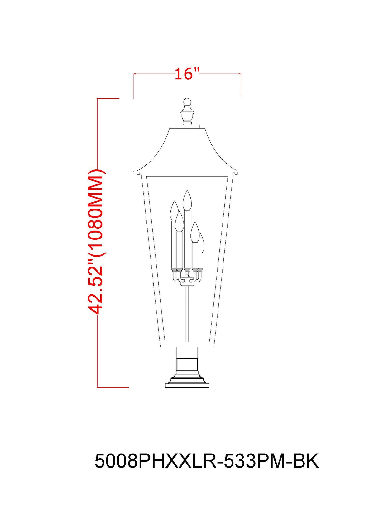 Gannon 5 Light Outdoor Pier Mounted Fixture