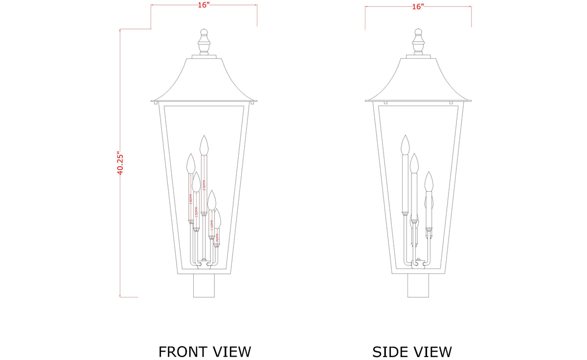 Gannon 5 Light Outdoor Post Mount Fixture