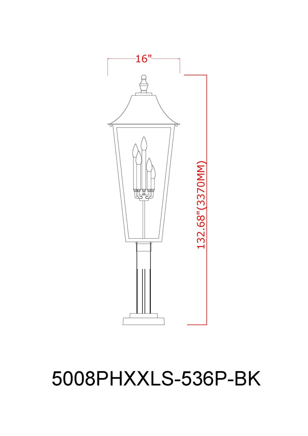 Gannon 5 Light Outdoor Post Mount Fixture