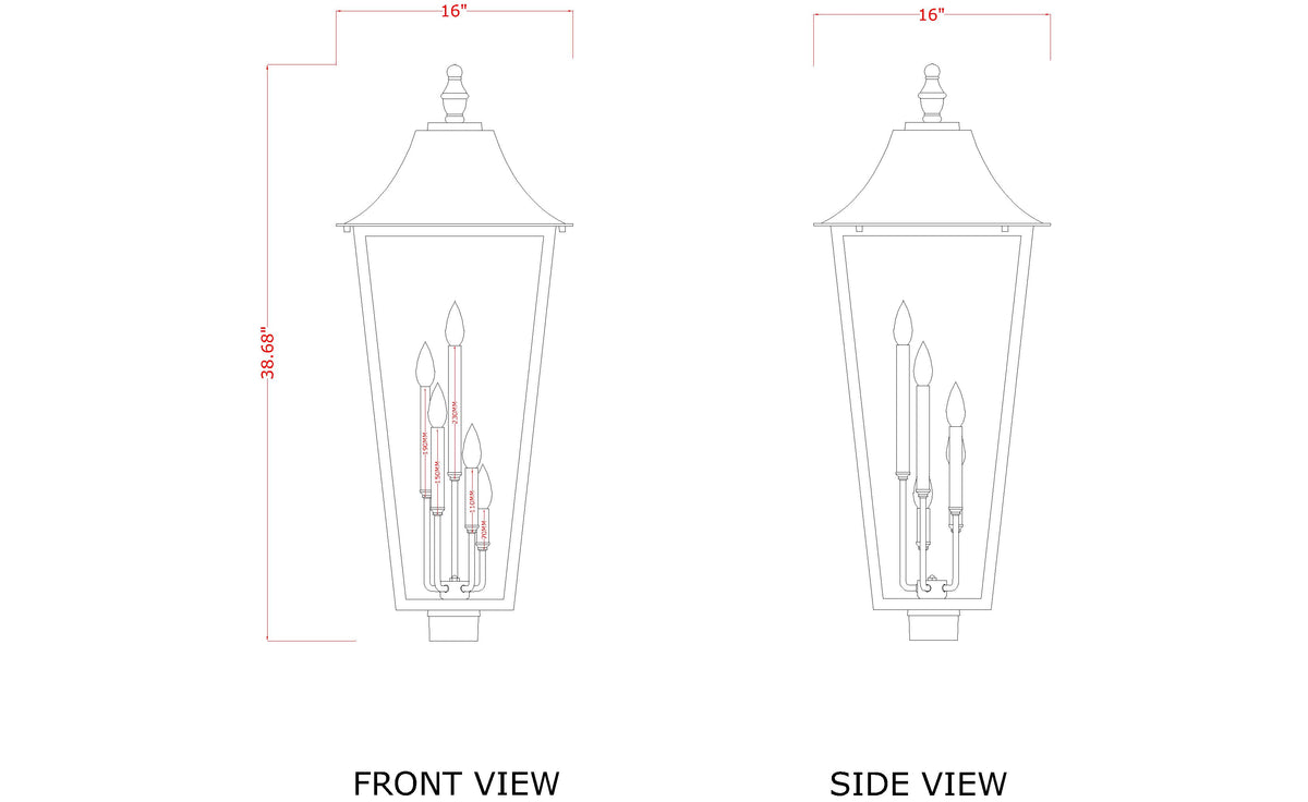 Gannon 5 Light Outdoor Post Mount Fixture