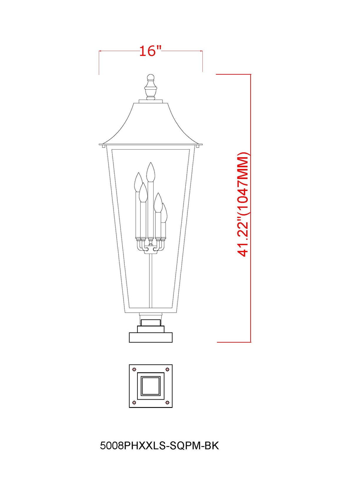 Gannon 5 Light Outdoor Pier Mounted Fixture