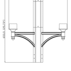 Outdoor 4 Light Outdoor Posts + Hardware