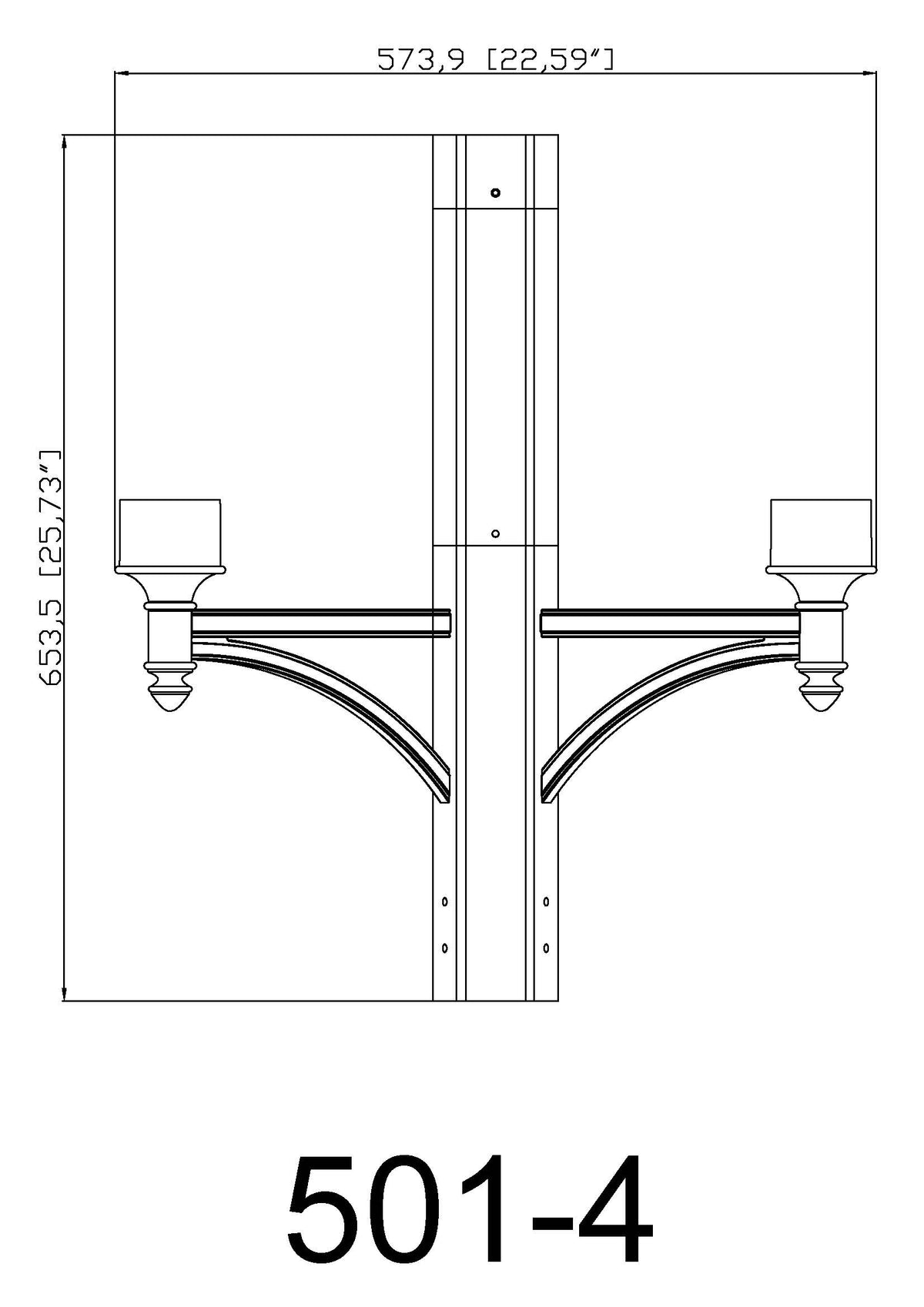 Outdoor 4 Light Outdoor Posts + Hardware