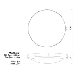 Floyd 13-in Brushed Nickel LED Flush Mount