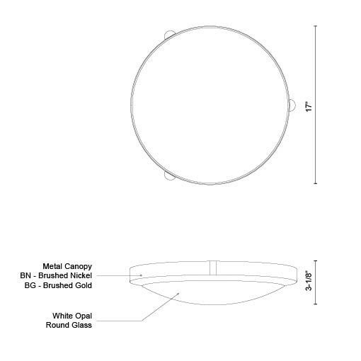 Floyd 17-in Brushed Nickel LED Flush Mount