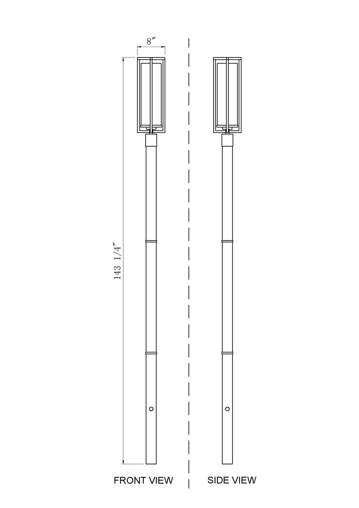 Aura 1 Light Outdoor Post Mounted Fixture