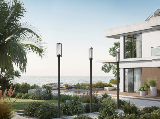 Aura 1 Light Outdoor Post Mounted Fixture