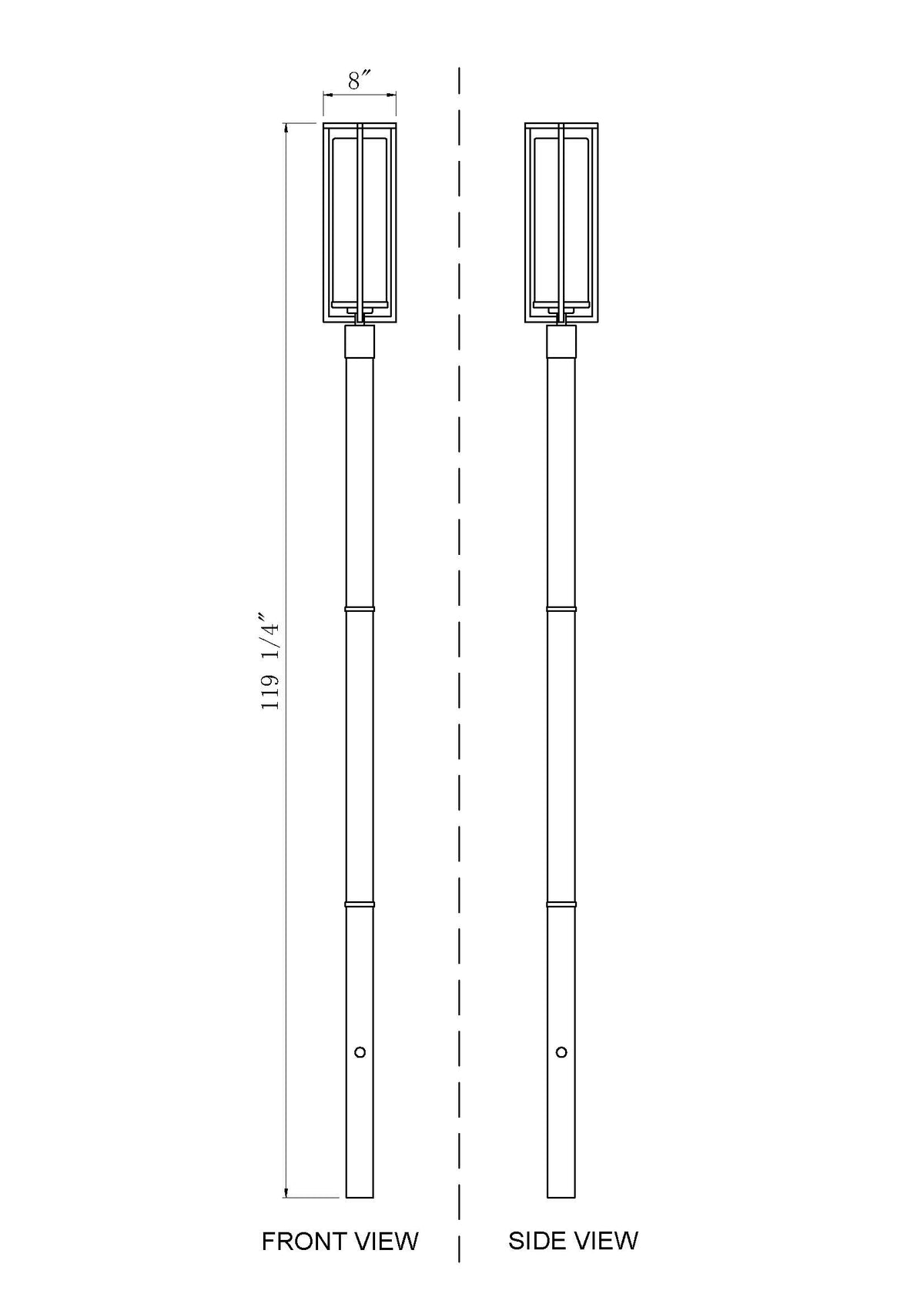 Aura 1 Light Outdoor Post Mounted Fixture