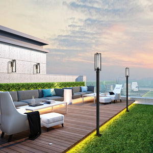 Aura 1 Light Outdoor Post Mounted Fixture