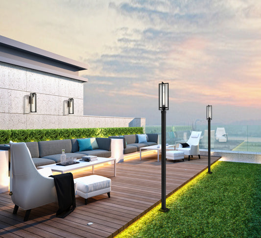Aura 1 Light Outdoor Post Mounted Fixture
