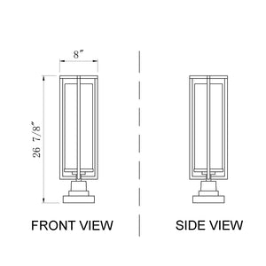 Aura 1 Light Outdoor Pier Mounted Fixture