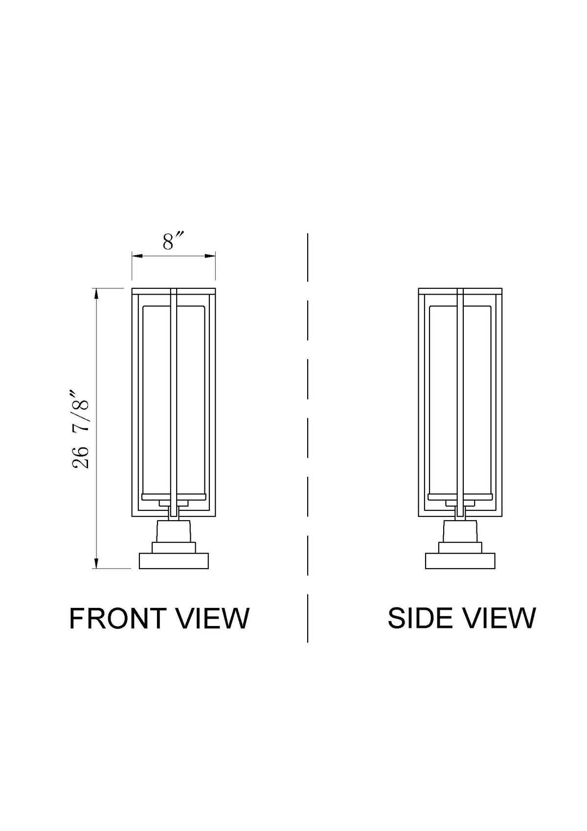 Aura 1 Light Outdoor Pier Mounted Fixture