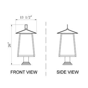 Rainer 4 Light Outdoor Pier Mounted Fixture