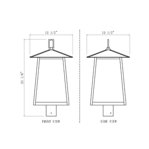Rainer 4 Light Outdoor Post Mount Fixture