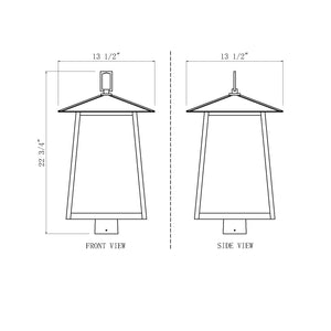 Rainer 4 Light Outdoor Post Mount Fixture