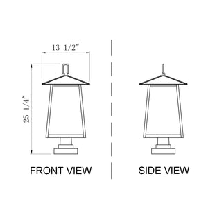 Rainer 4 Light Outdoor Pier Mounted Fixture
