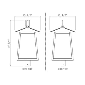 Rainer 5 Light Outdoor Post Mount Fixture