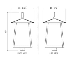 Rainer 5 Light Outdoor Post Mount Fixture