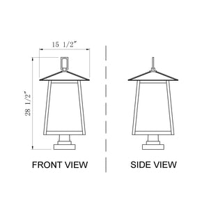 Rainer 5 Light Outdoor Pier Mounted Fixture
