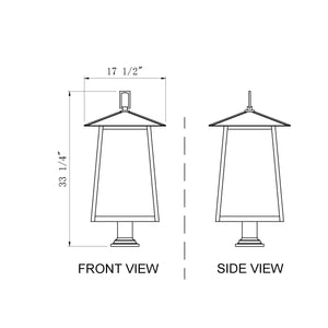 Rainer 6 Light Outdoor Pier Mounted Fixture