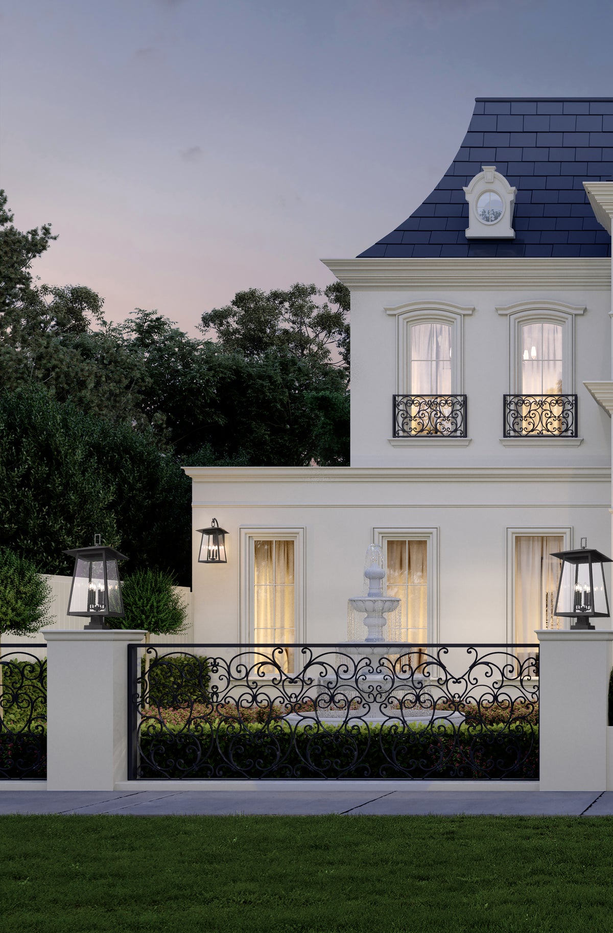 Rainer 6 Light Outdoor Pier Mounted Fixture