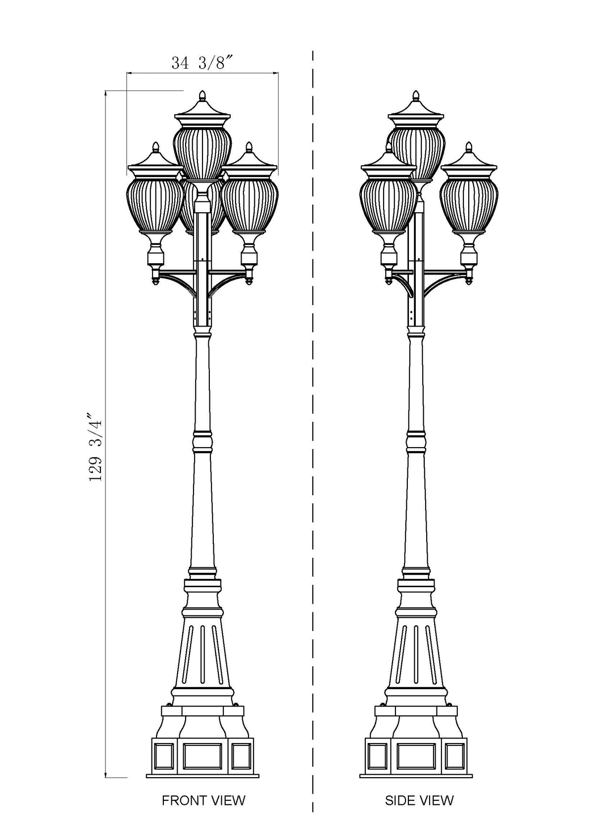 Davina 4 Light Outdoor Post Mounted Fixture