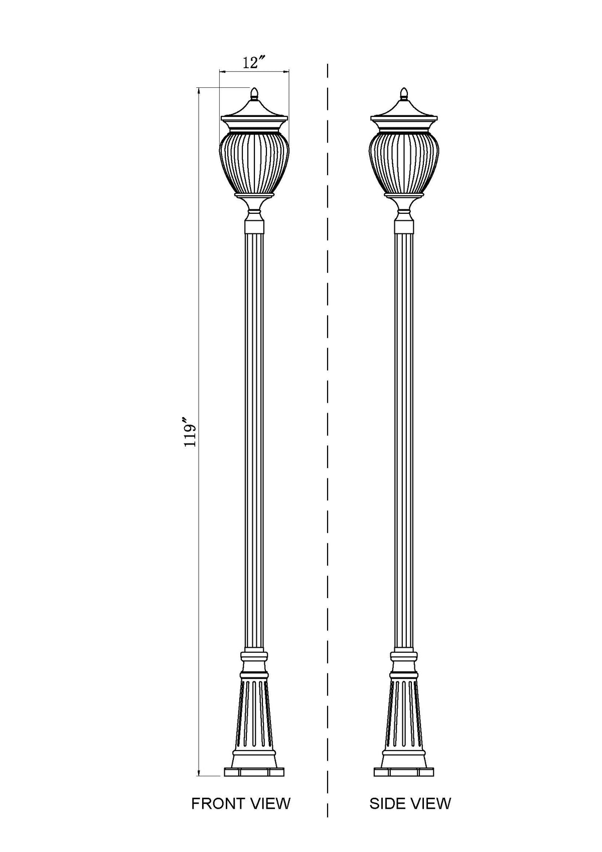 Davina 4 Light Outdoor Post Mounted Fixture